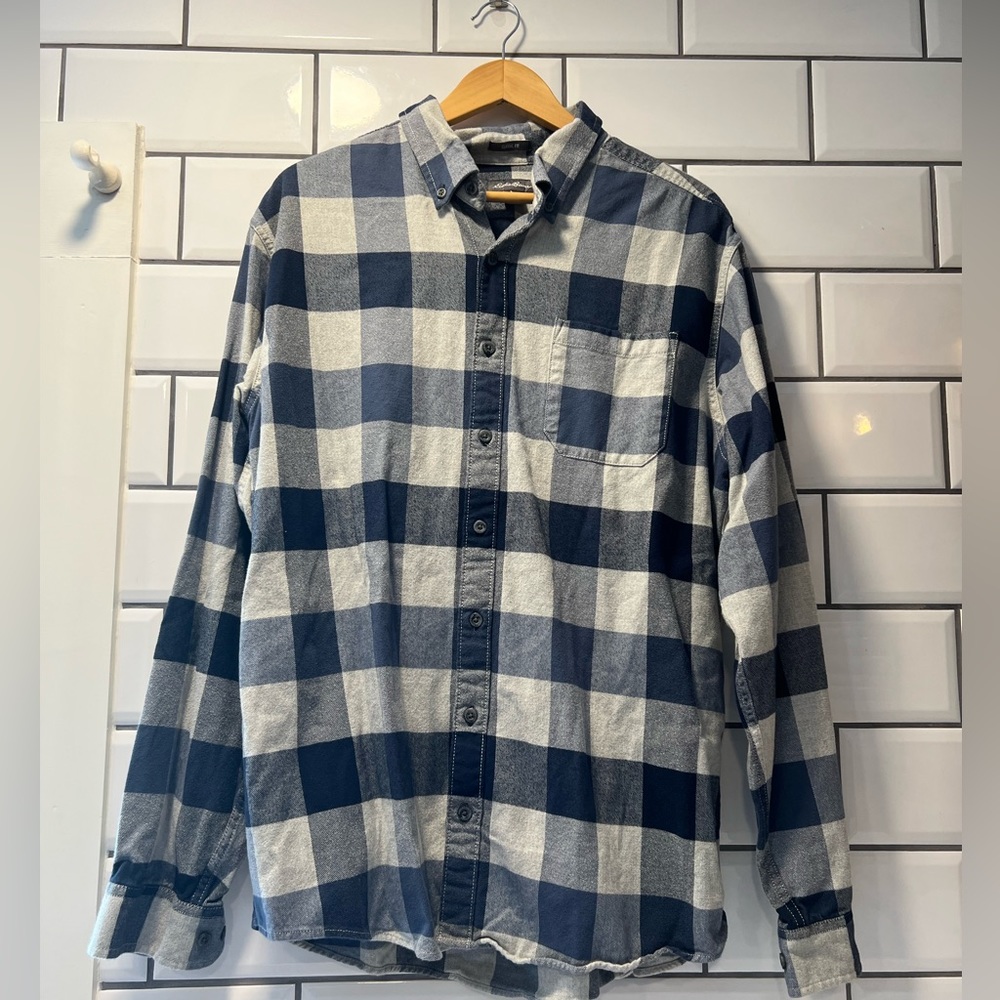 Eddie Bauer Plaid Tall Flannel Long Sleeve Button Down Shirt
